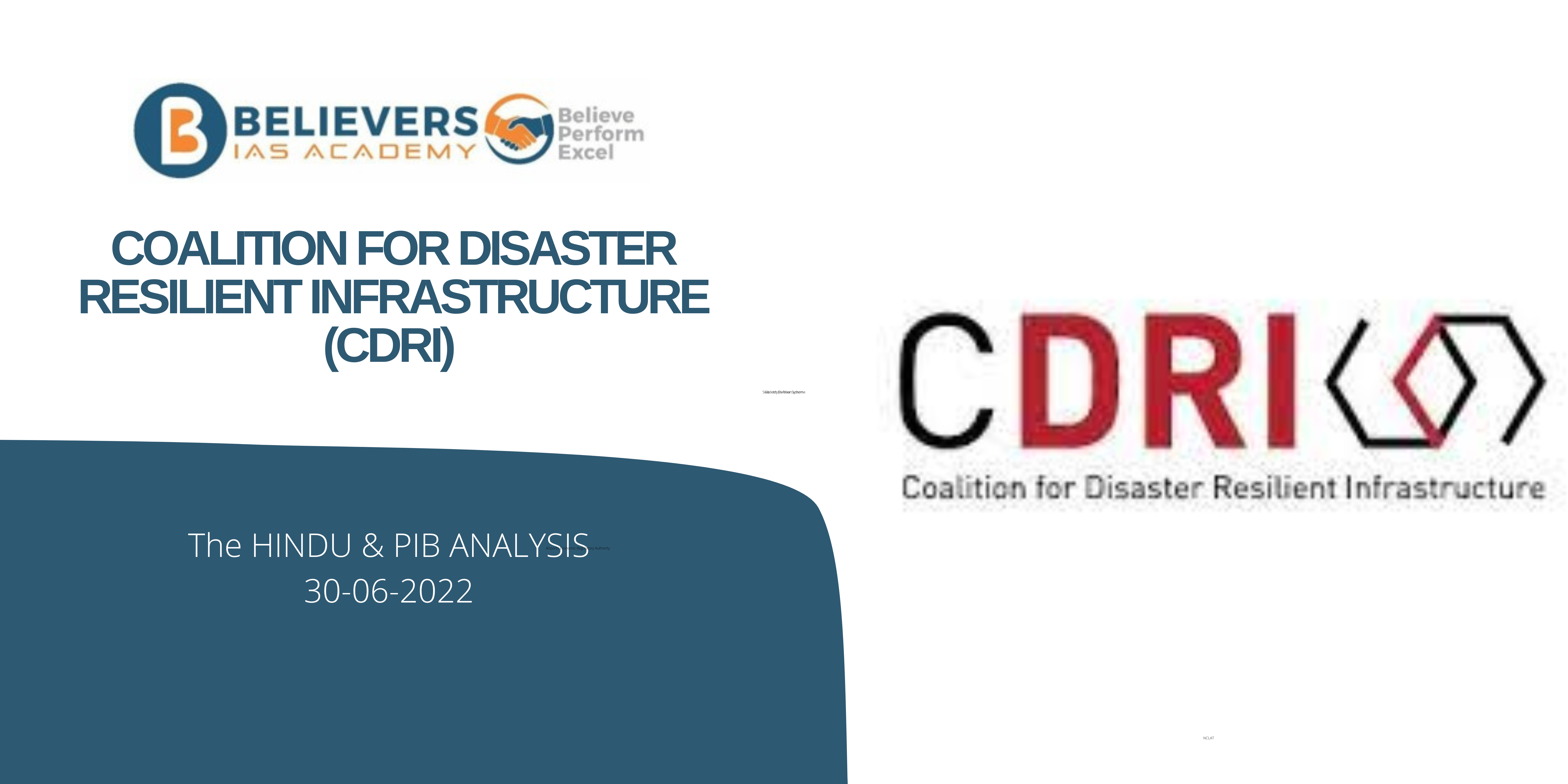 Civil services Current affairs - Coalition for Disaster Resilient Infrastructure (CDRI)