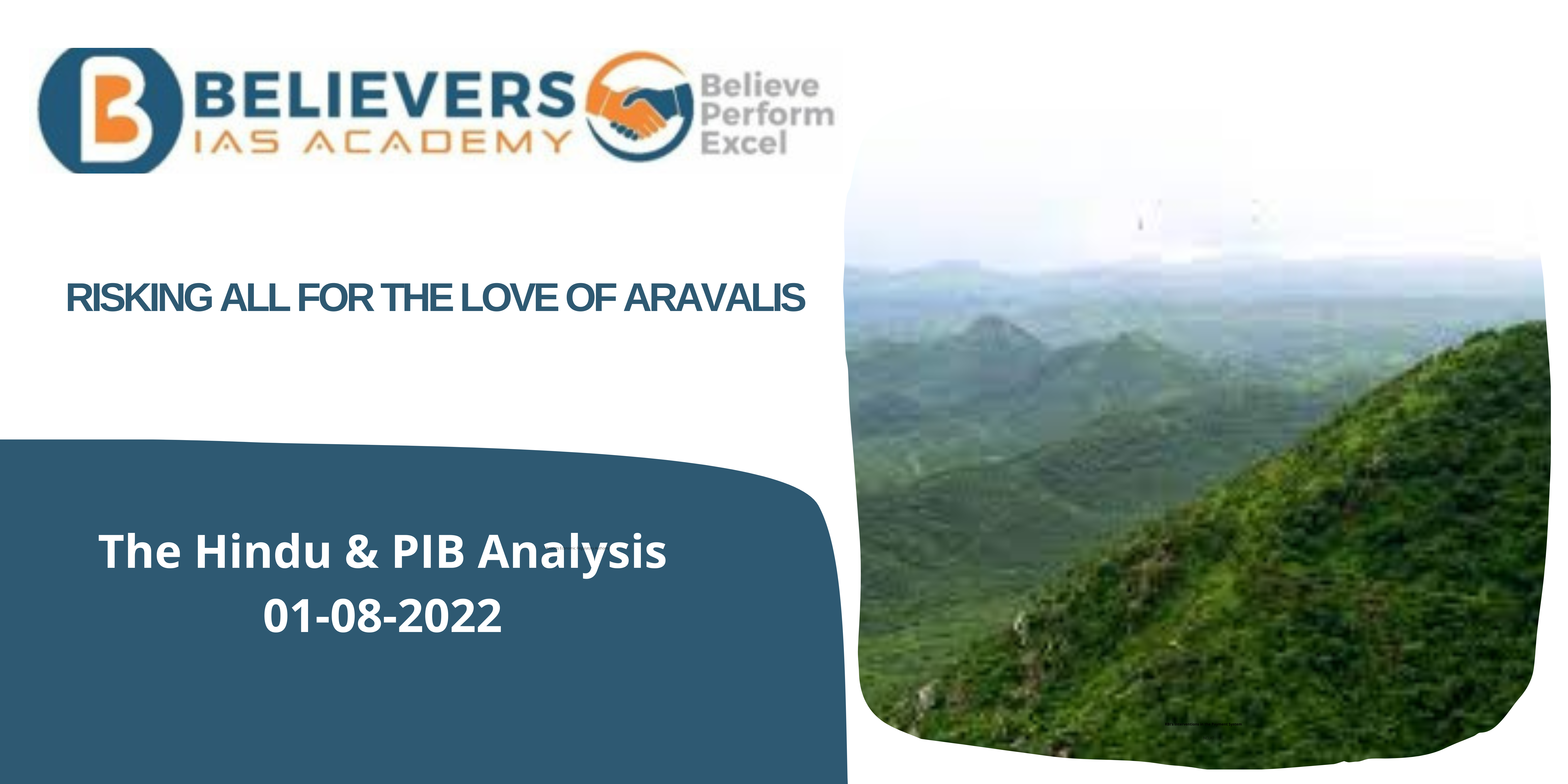 Civil services Current affairs - Risking all for The Love of Aravalis