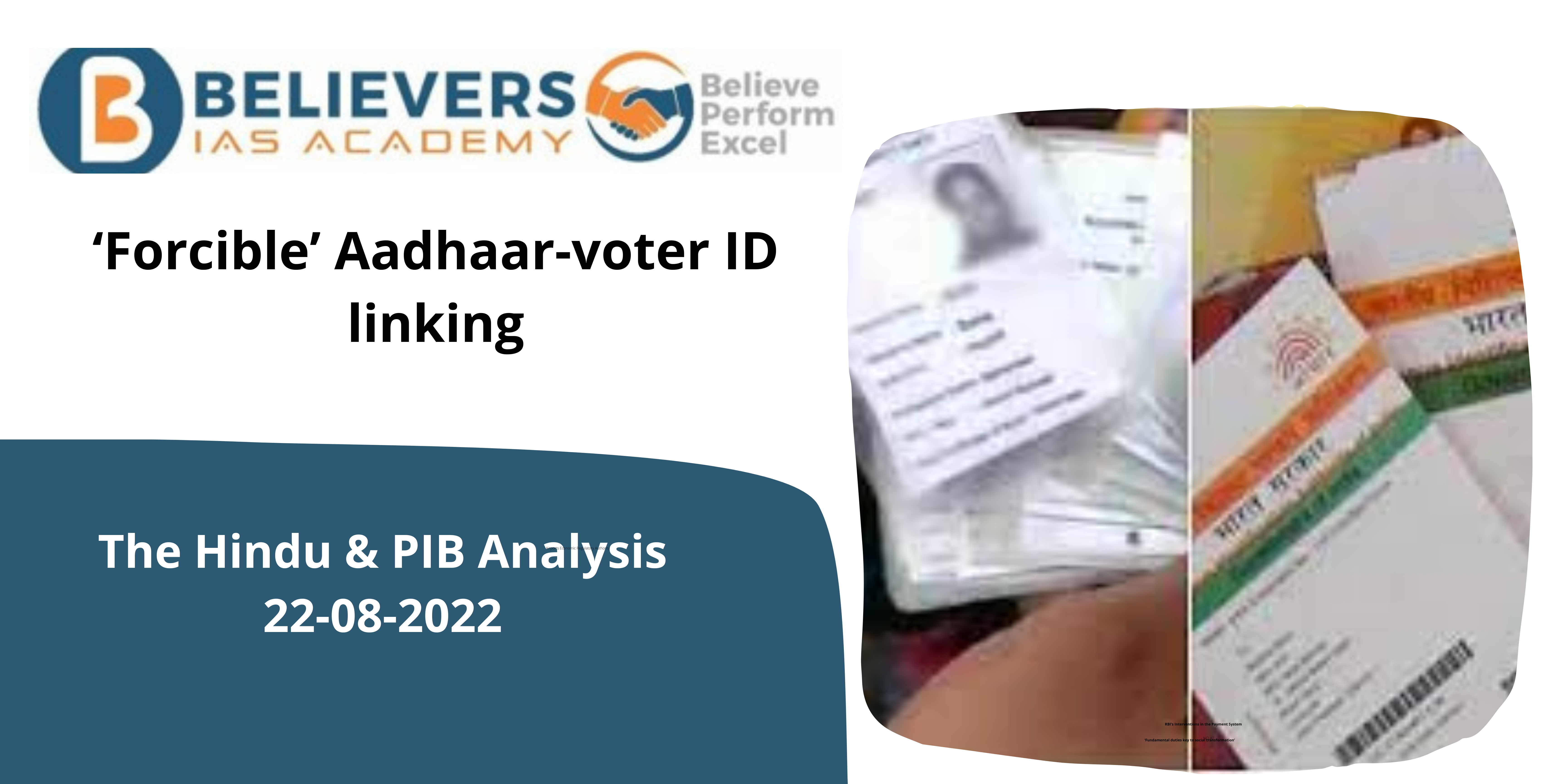 ‘Forcible’ Aadhaar-voter ID Linking