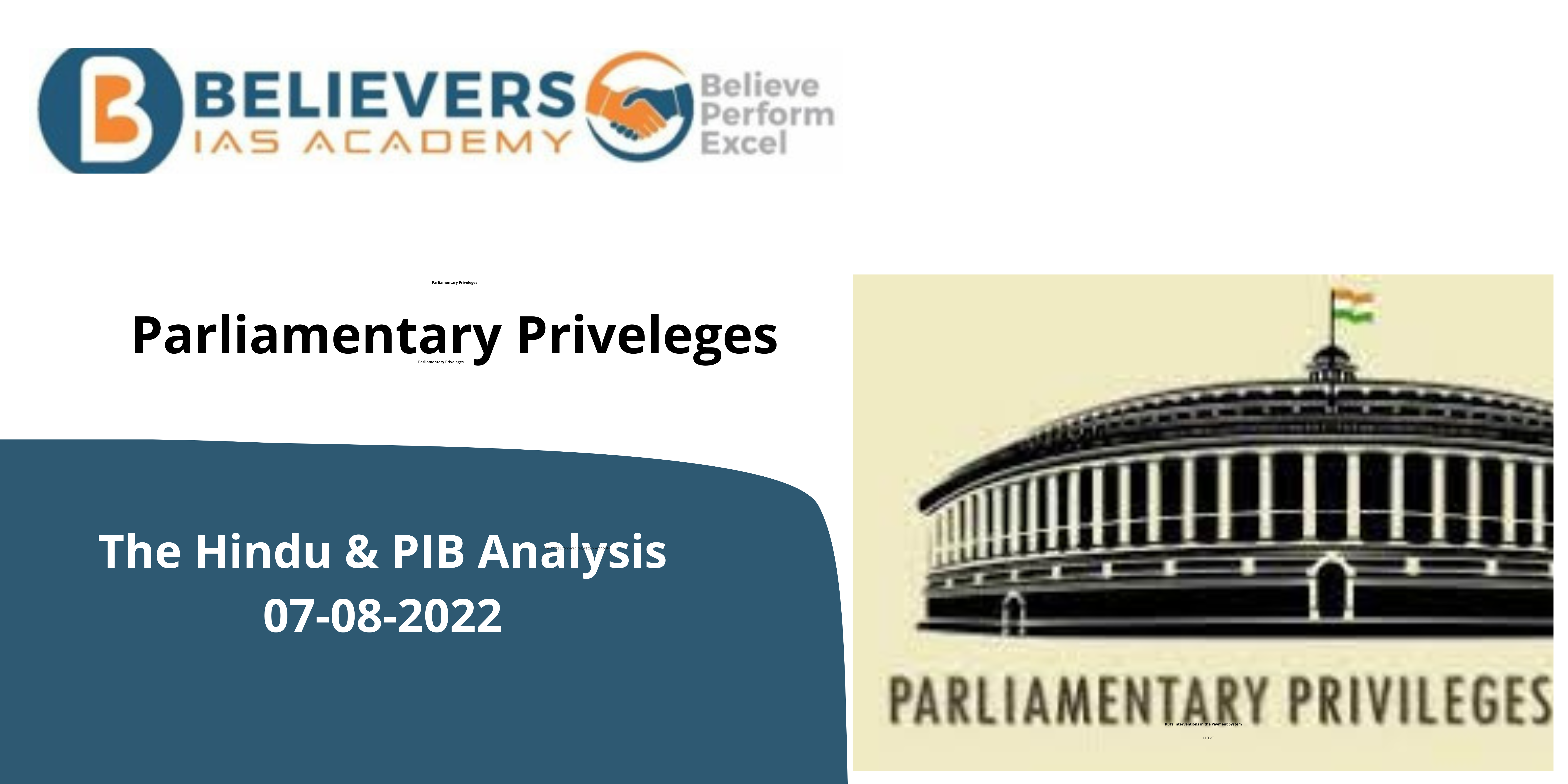 Civil services current affairs - Parliamentary Priveleges