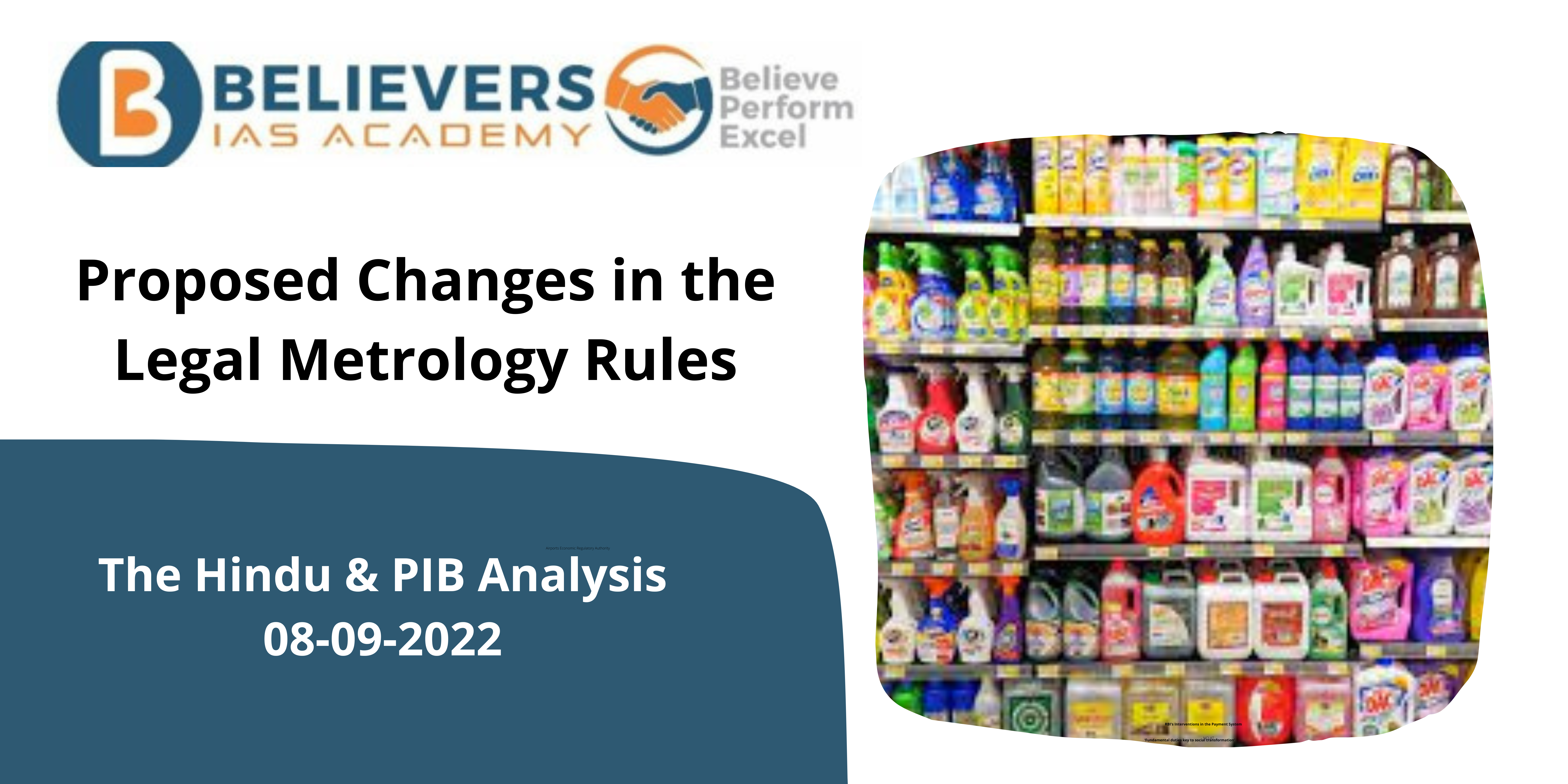 Proposed Changes in the Legal Metrology Rules
