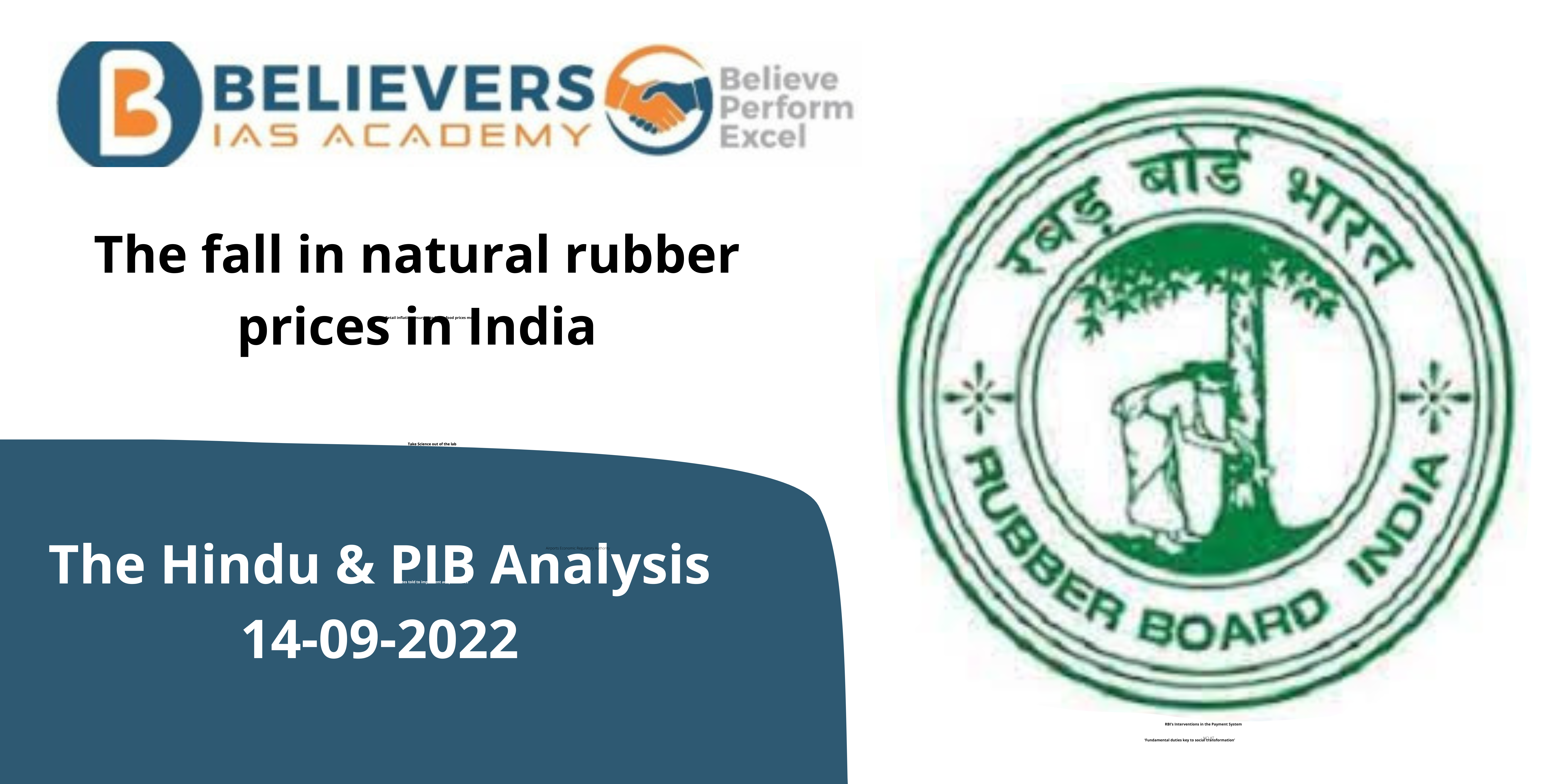 The fall in natural rubber prices in India