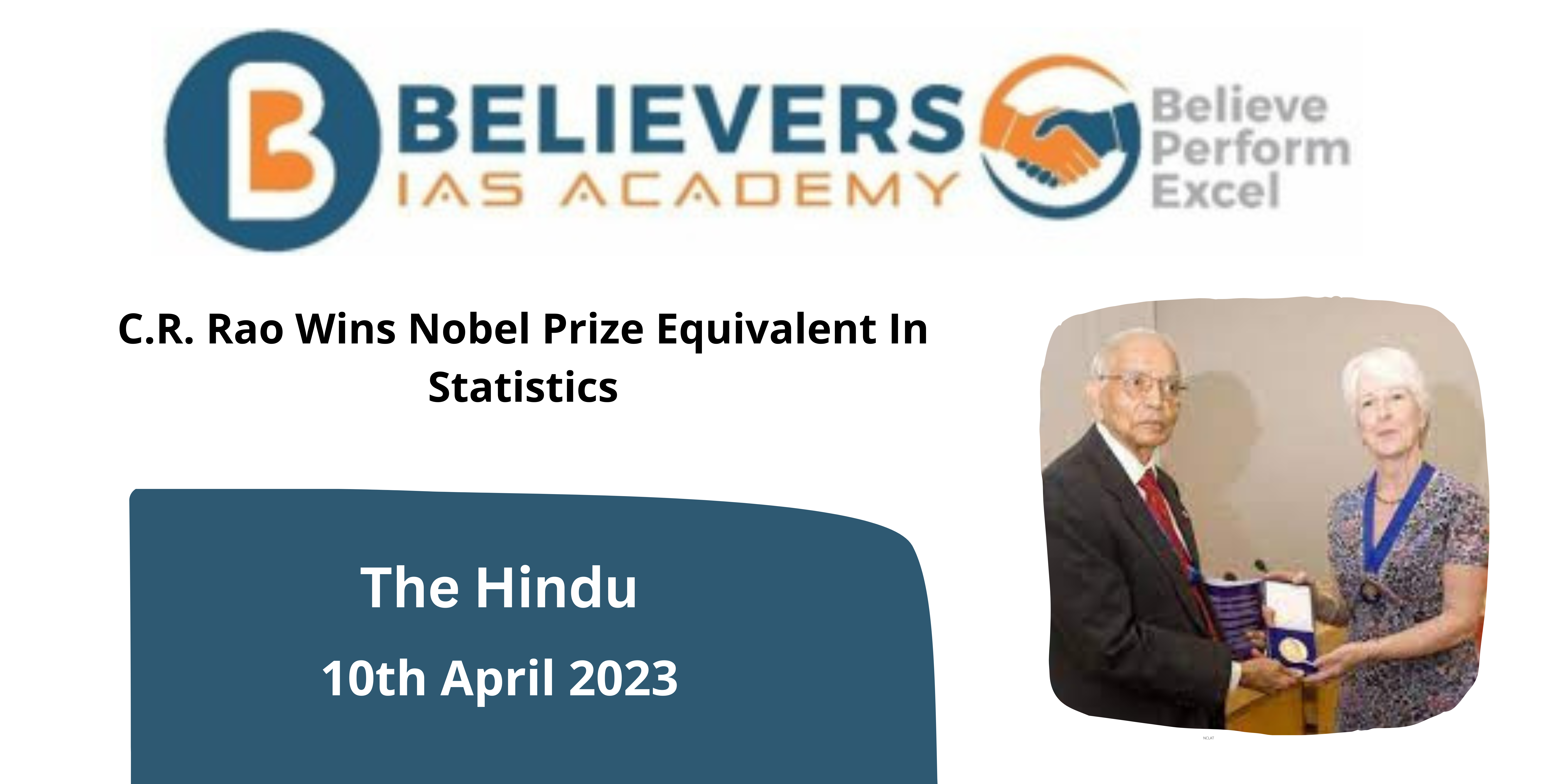 C.R. Rao Wins Nobel Prize Equivalent In Statistics