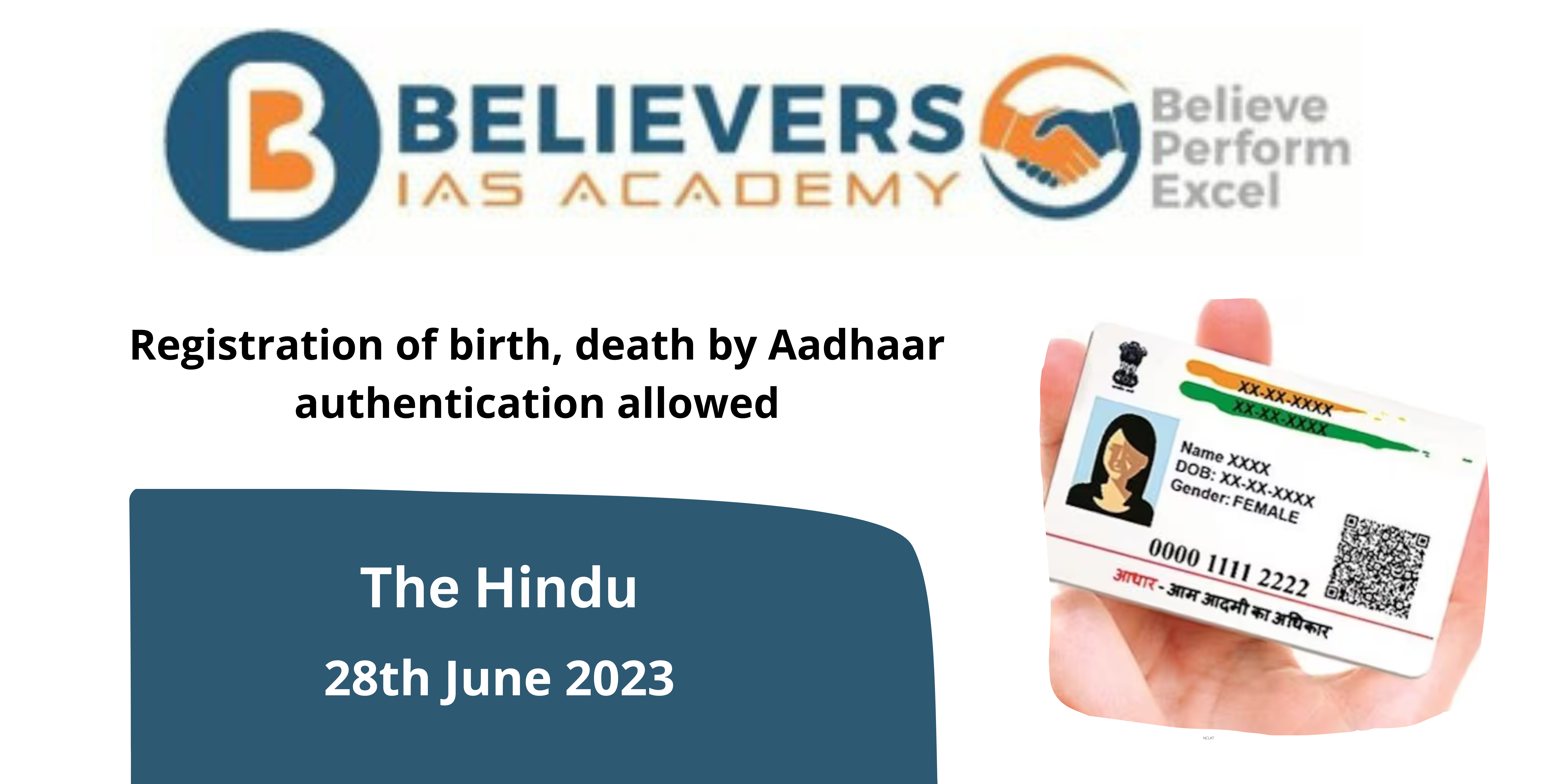 Registration of birth, death by Aadhaar authentication allowed