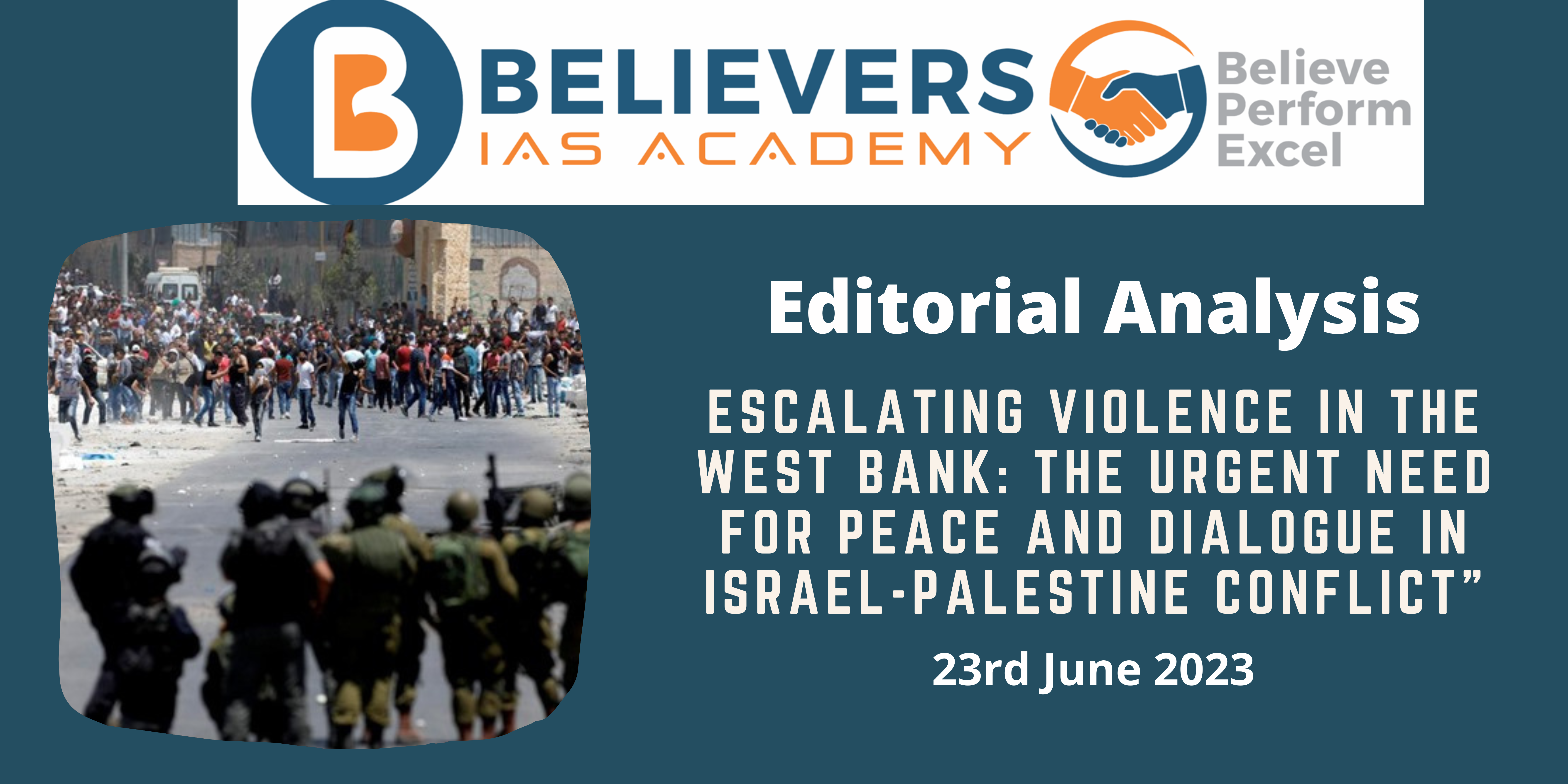 Escalating Violence in the West Bank: The Urgent Need for Peace and Dialogue in Israel-Palestine Conflict"