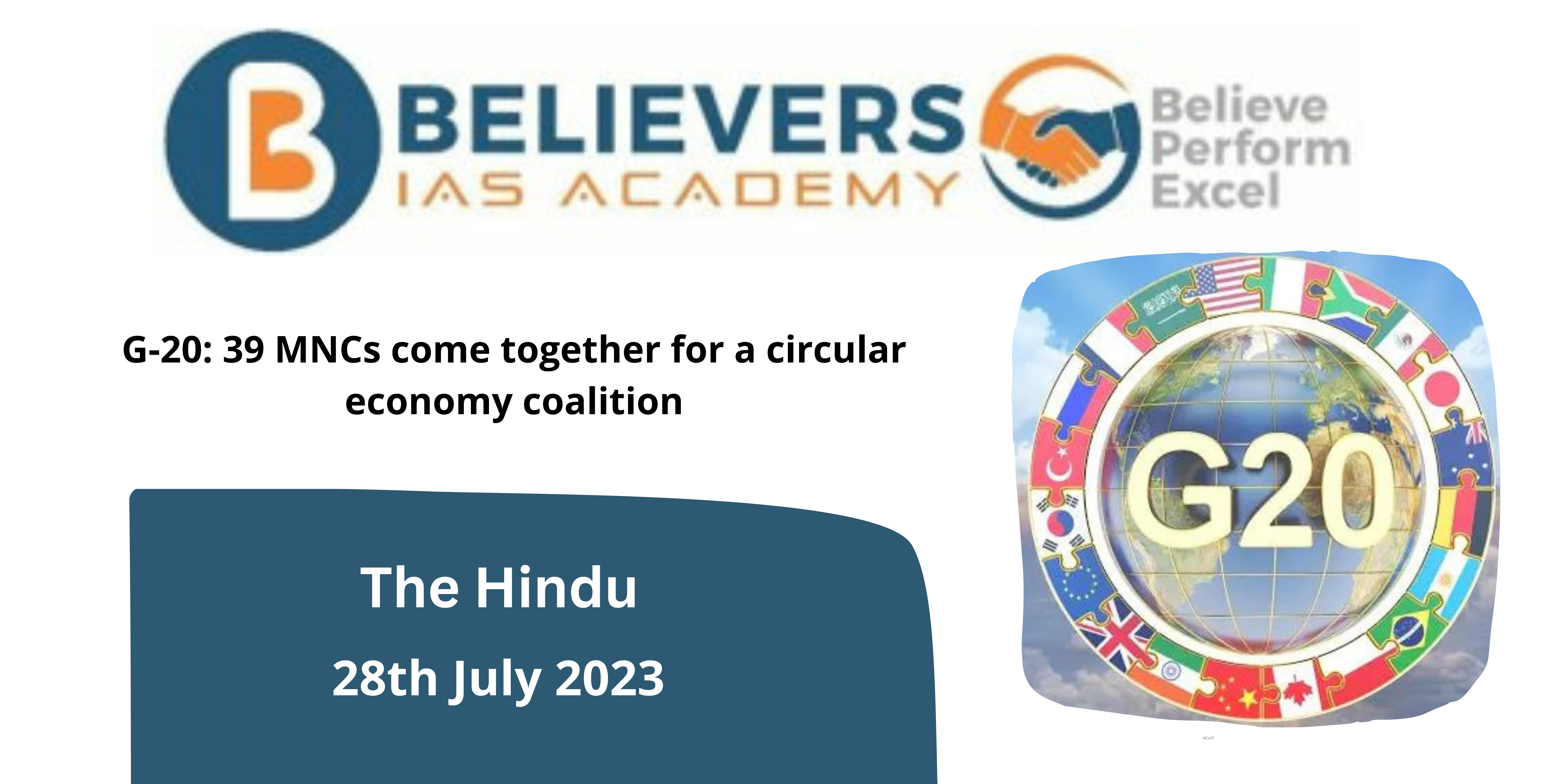 G-20: 39 MNCs come together for a circular economy coalition