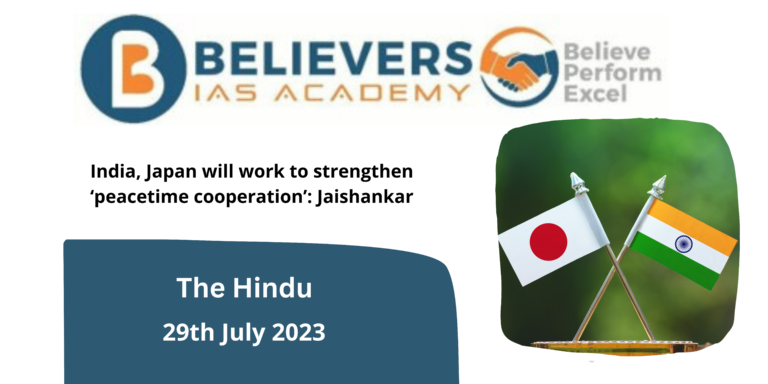 India, Japan will work to strengthen ‘peacetime cooperation’: Jaishankar