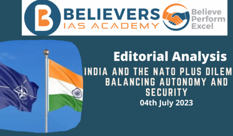 India and the NATO Plus Dilemma: Balancing Autonomy and Security