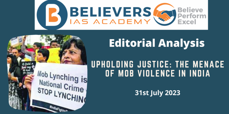 Upholding Justice: The Menace of Mob Violence in India