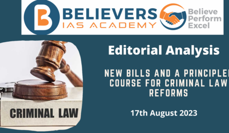 New Bills and a principled course for criminal law reforms