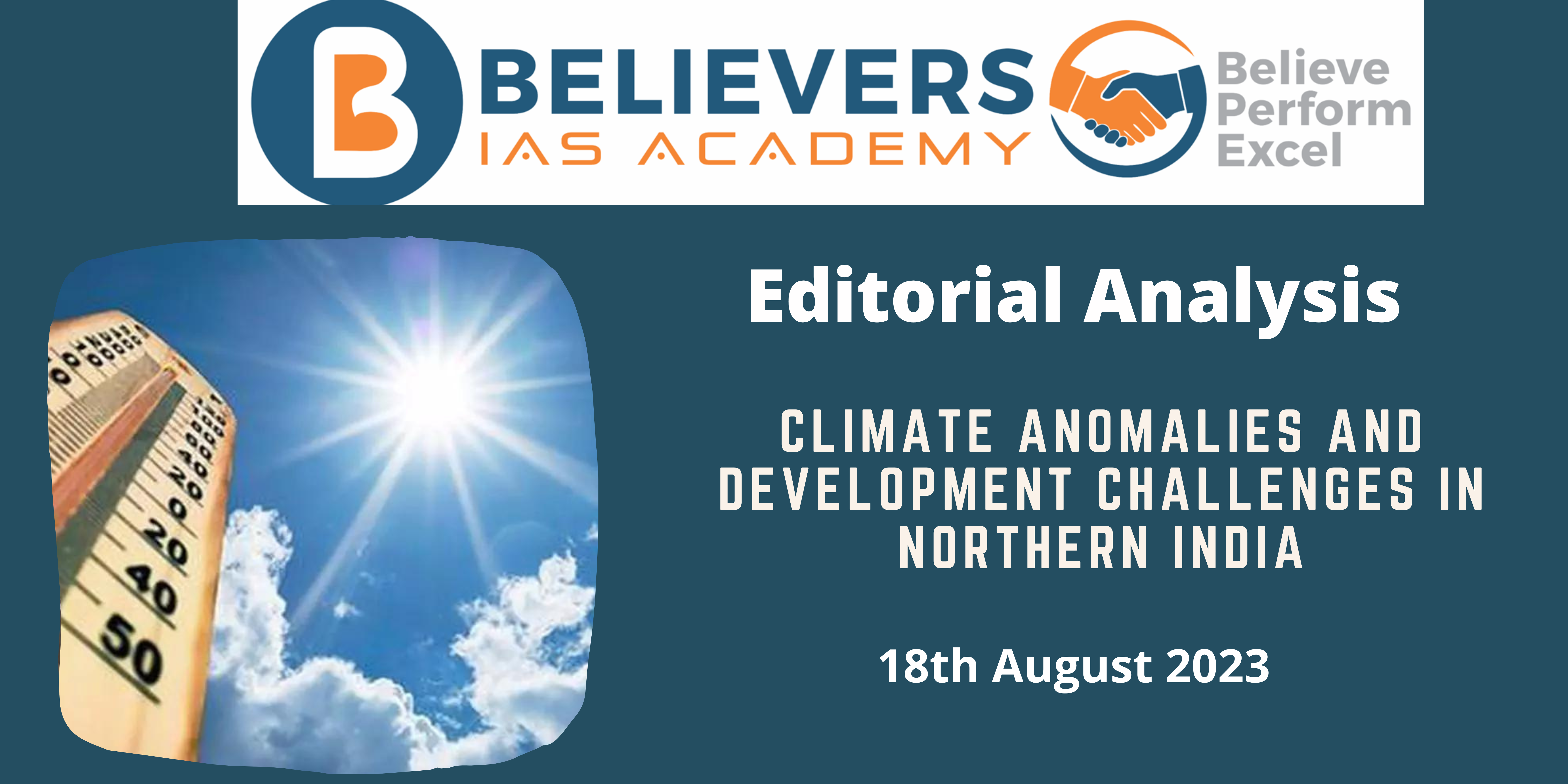 Climate Anomalies & Development Challenges in Northern India
