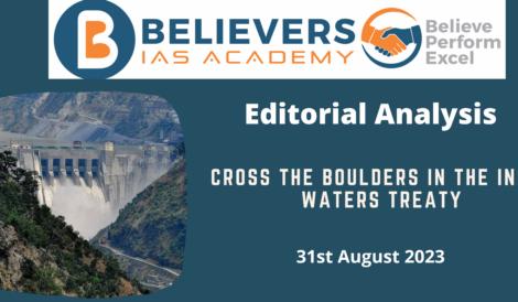 Cross the boulders in the Indus Waters Treaty