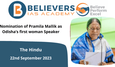 Nomination of Pramila Mallik as Odisha’s first woman Speaker